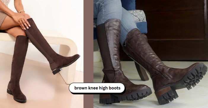brown knee high boots