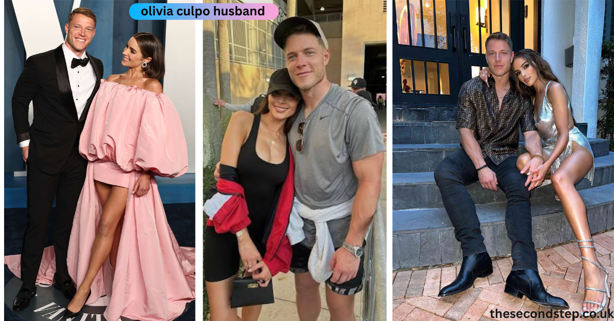 Olivia Culpo with husband Christian McCaffrey smiling together