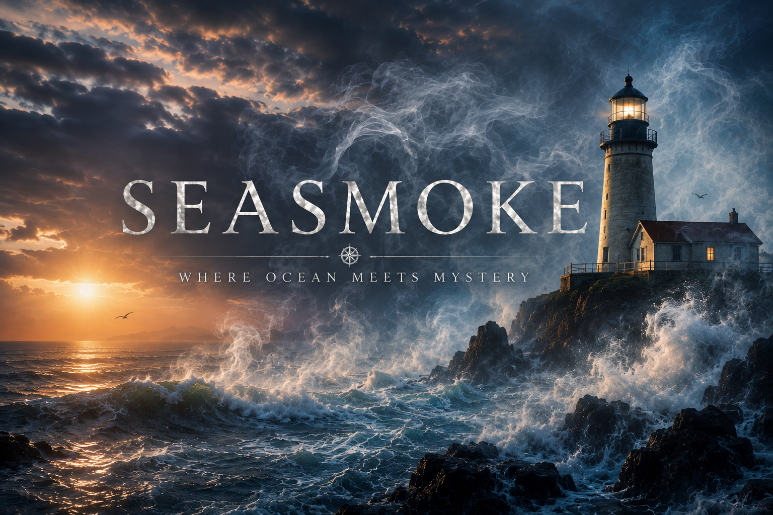 Seasmoke rising from cold water during winter morning